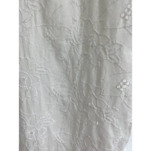 Charter Club White Eyelet Lace Dress Ruffle Hem Size 8 NEW - Picture 5 of 12